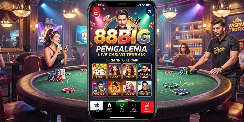 Screenshot gameplay 88BIG dengan dealer langsung dan interaksi real-time.