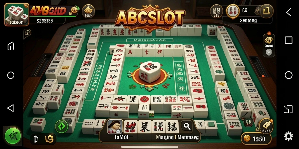 Tangkapan layar gameplay ABCSLOT menampilkan aksi seru permainan Mahjong.