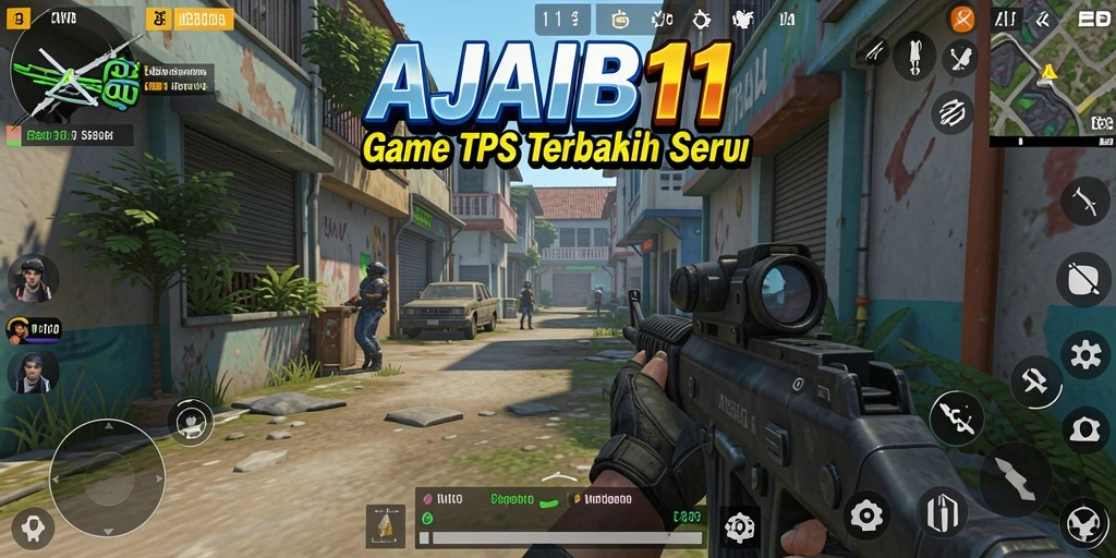 Screenshot AJAIB11 menampilkan aksi seru dalam gameplay TPS.