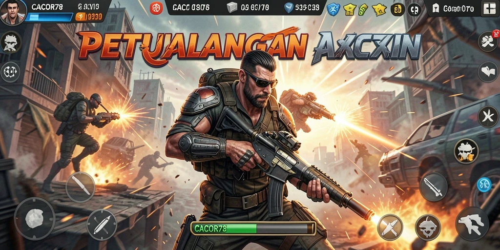 Gambaran gameplay seru dalam CACOR78 yang penuh aksi.
