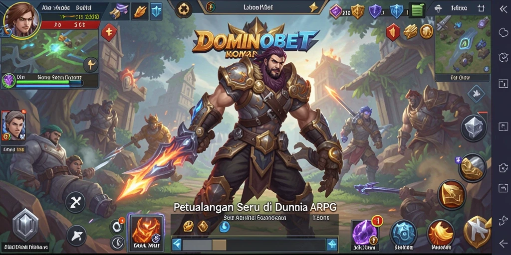 Screenshot DOMINOBET menunjukkan aksi pertarungan seru dalam gameplay ARPG.