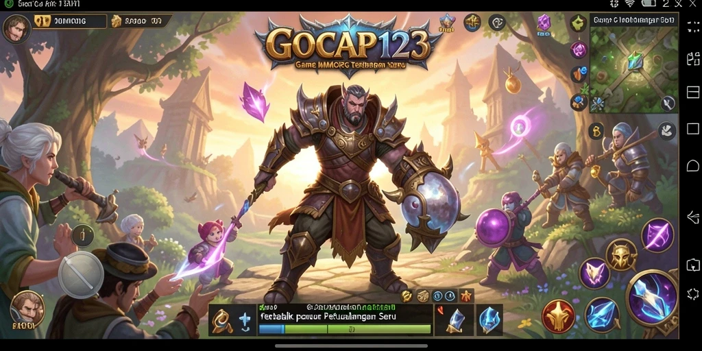 Tangkapan layar menunjukkan aksi mendebarkan dalam GOCAP123 MMORPG.