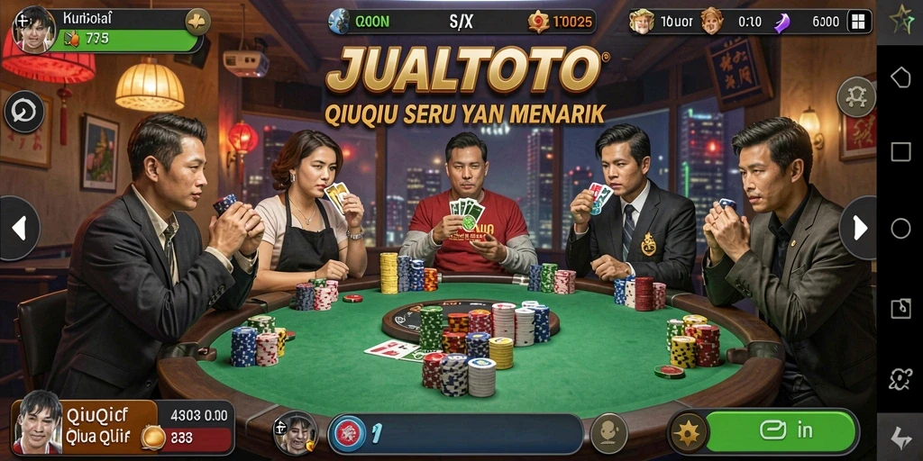 Screenshot gameplay QiuQiu JUALTOTO yang menampilkan momen seru.