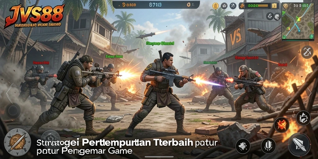 Tangkapan layar JVS88 menampilkan pertempuran strategi yang intens.