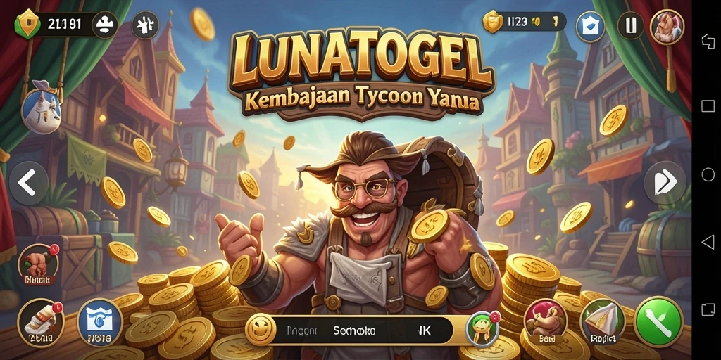 Screenshot menampilkan gameplay menarik LUNATOGEL di dunia Tycoon.