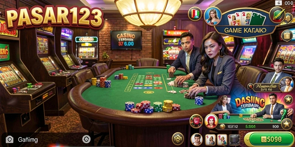 Tampilan gameplay PASAR123 menunjukkan keseruan permainan Kasino yang memikat.