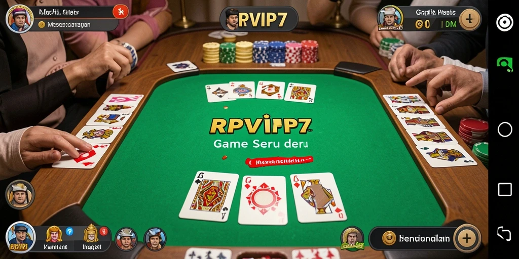 Tampilan gameplay seru dalam RPVIP7 game Gaple.