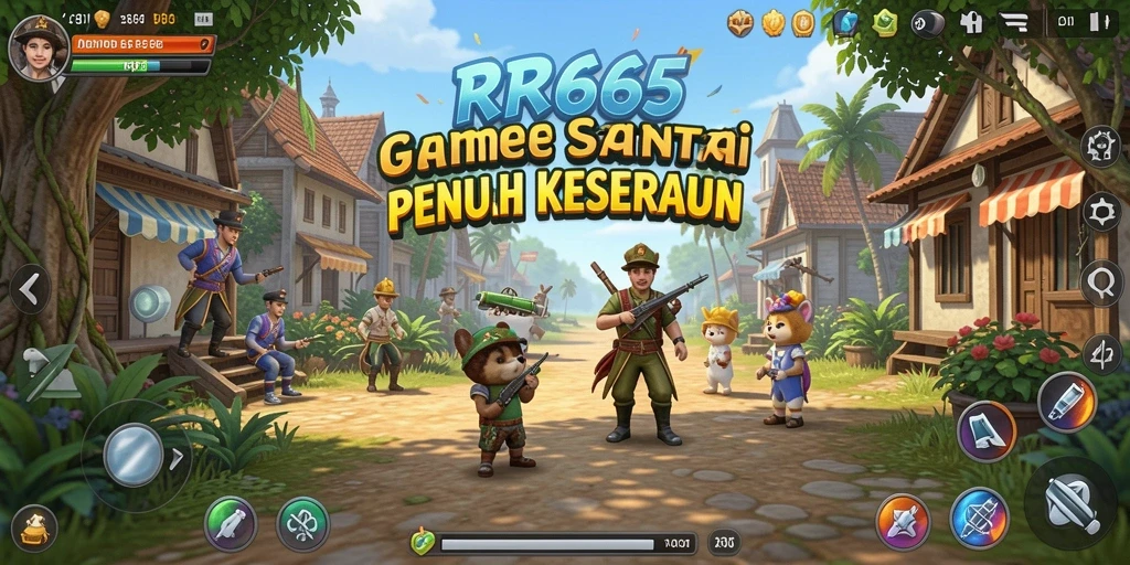 Tampilan gameplay menarik dari RR666 yang penuh warna.