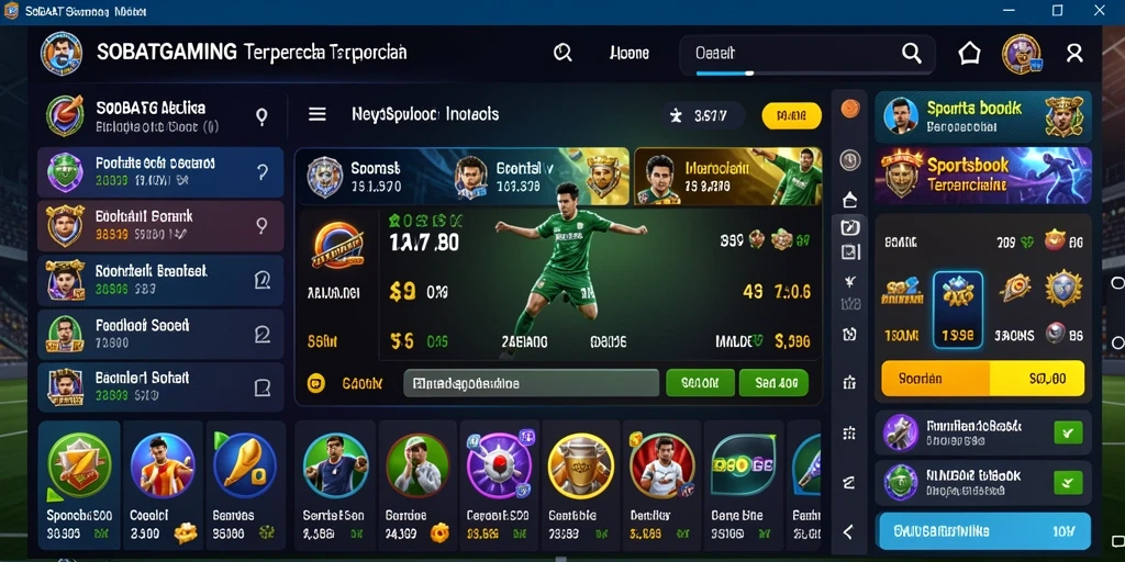 Tampilan antarmuka SOBATGAMING yang modern dan interaktif.