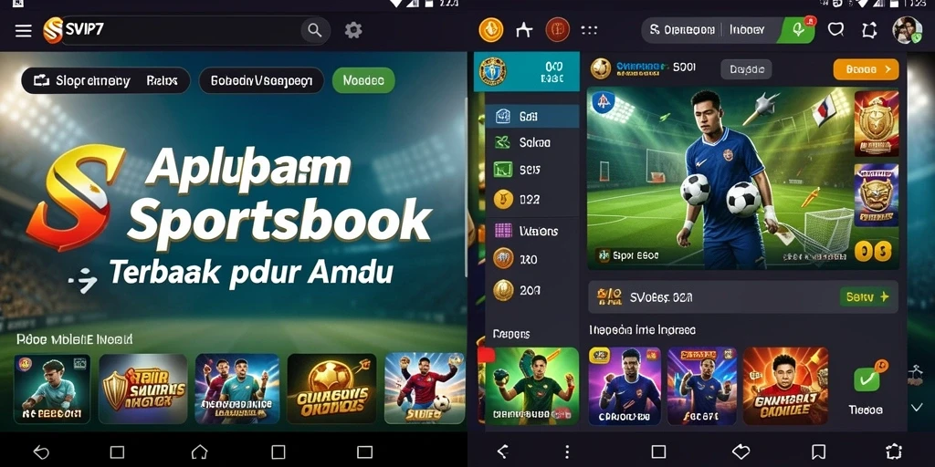 Tampilan menarik dari gameplay SVIP7 dalam aplikasi Sportsbook.