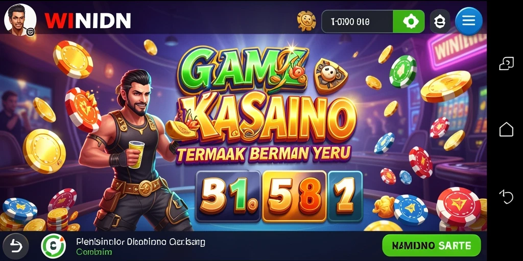 Screenshot gameplay WINIDN menampilkan suasana kasino yang menarik.